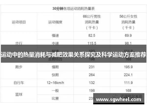 运动中的热量消耗与减肥效果关系探究及科学运动方案推荐